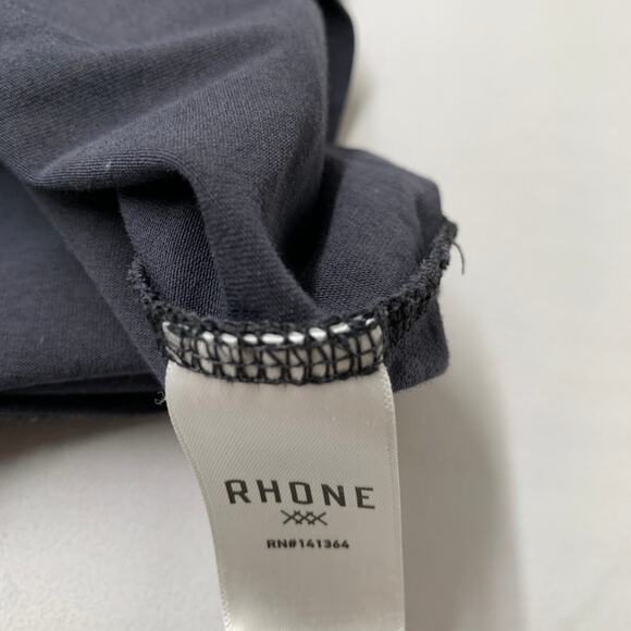 Rhone Men Element Tee S/S TShirt Large Solid black Pima Cotton blend - Picture 7 of 10